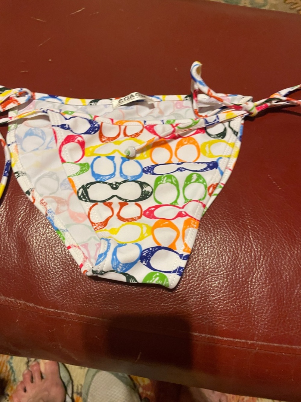 Coach Rainbow Signature Logo Bikini Bottom - Multicolor, Size M